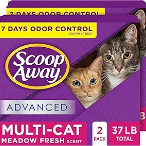 Scoop Away Advanced Multi-Cat Clumping Litter - 7-Day Odor Control, Dust-Free