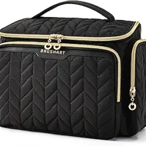 BAGSMART Large Travel Toiletry Bag - Waterproof Makeup & Cosmetic Organizer with Handle