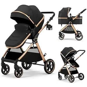 2 in 1 Baby Stroller with Reversible Bassinet | Newborn to 36 Months