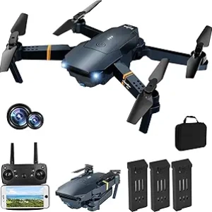 1080P FPV Drone for Adults & Beginners - Foldable RC Quadcopter with Camera, 2 Batteries & Carrying Case