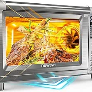 Nuwave Bravo XL Pro Air Fryer Toaster Oven with Grill - 142 Presets, 35% Crispier