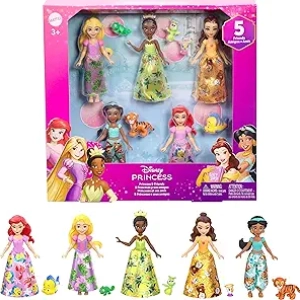 Disney Princess & Friends 10-Piece Posable Doll Set with Removable Outfits