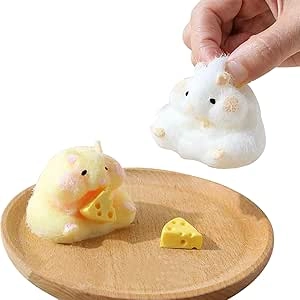 2Pcs Squishy Hamster Stress Relief Fidget Toys for Kids & Adults