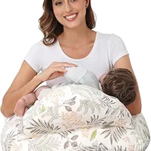 Nursing Pillow for Breastfeeding with Adjustable Waist Strap & Removable Cotton Cover
