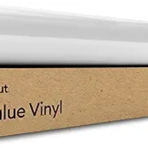 Cricut Value Permanent Vinyl White 12in x 10ft - Affordable Adhesive Vinyl for DIY Crafts