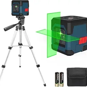 RockSeed Self-Leveling Laser Level with 27" Tripod - Green Cross Line 360°