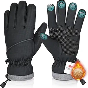 Waterproof Windproof Winter Gloves for Men & Women - Touchscreen Thermal Gloves
