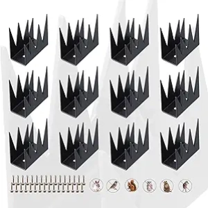 12 Pack Metal Fence Wall Spikes - Anti-Climb Security Deterrent for Home & Farm