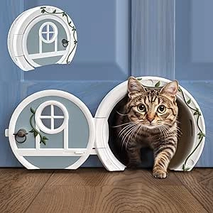 Gnome® Interior Cat Door - Large Pet Door for Cats Up to 20 lbs, Lockable & Easy Install