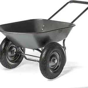 XtremepowerUS Dual-Wheel Utility Wheelbarrow - 5 cu/ft 330 LBS Capacity Garden Cart