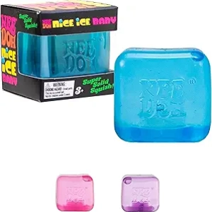 Schylling NeeDoh Nice Ice Baby Sensory Squeeze Toy - Super Solid Squish Cube
