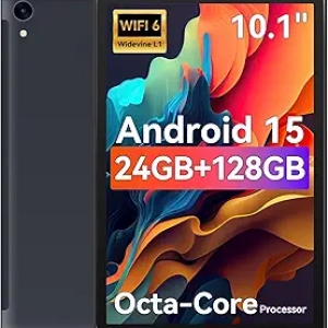 10.1" Android Tablet 24GB RAM 128GB ROM - Octa-Core Processor, Wi-Fi 6, Android 15