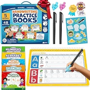 Magic Grooved Writing Practice Books for Kids Ages 3-10 | Tracing & Handwriting Activities
