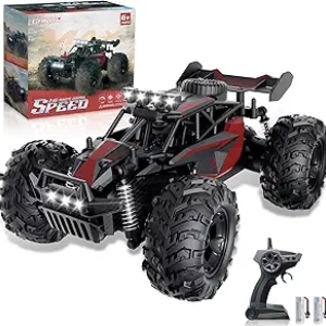 Carox 25KM/H High Speed RC Monster Truck - 2.4GHz Remote Control Car with LED Lights