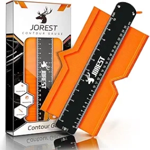 JOREST 10 Inch Contour Gauge with Lock - Professional Profile Tool for Woodworking & Flooring