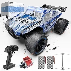 40KM/H All-Terrain 4WD RC Monster Truck with 2 Batteries & LED Lights