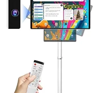 OFD 21.5" Portable TV on Wheels - 1080P FHD Android 15 Smart Display with Touchscreen