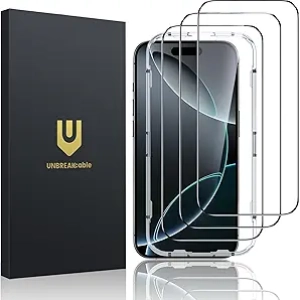 UNBREAKcable 3-Pack Tempered Glass Screen Protector for iPhone 16 Pro Max - 9H Hardness