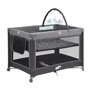 Pamo Babe Portable Playpen - Foldable Travel Crib for Babies & Toddlers