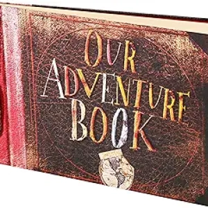 Embossed Adventure Scrapbook Photo Album - DIY Memory Book for Travel, Wedding & Anniversaries