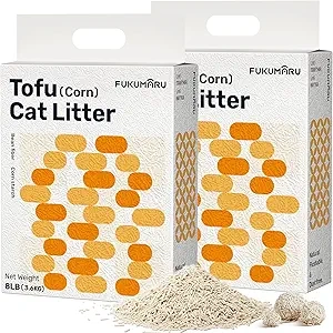 FUKUMARU Tofu Cat Litter 16lb - Fast Clumping, Dust-Free & Flushable