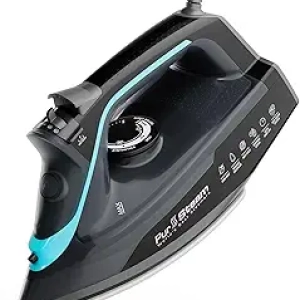 PurSteam SteamBurst+ 1750W Steam Iron - Ceramic Soleplate, Auto Self-Clean