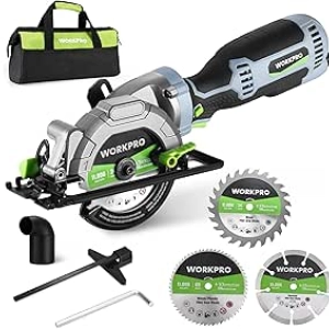WORKPRO 5.8Amp Compact Circular Saw - 3500RPM with Parallel Guide & 3 Blades