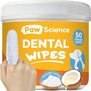 Dog & Cat Dental Cleaning Wipes - Pet Teeth Cleaner for Fresh Breath