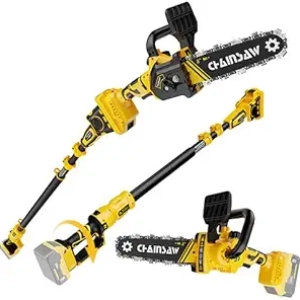 2-in-1 Cordless Pole Saw 8" - DEWALT 20V Compatible, 14.8 FT Reach