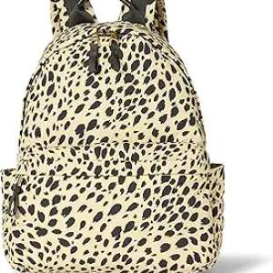 Amazon Essentials Kids' Nylon School Backpack - Beige Leopard