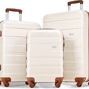 3 Piece ABS Hardside Luggage Set with TSA Lock & Spinner Wheels