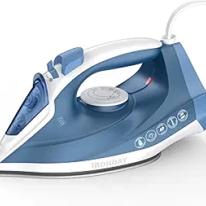 1200W Fast Heating Steam Iron with Non-Stick Ceramic Soleplate & Auto Self-Cleaning