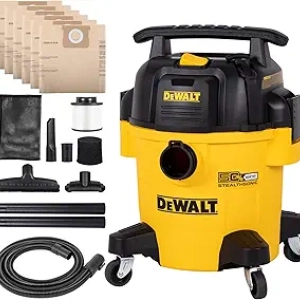 DEWALT Stealthsonic 5 Gal 4 HP Wet/Dry Shop Vacuum - Ultra-Quiet 65dB Cleaner