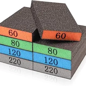 8 Pack Sanding Sponge - Washable Reusable Sanding Blocks for Drywall, Wood & Metal