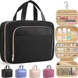 HOTOR Waterproof Travel Toiletry Bag for Women & Men - Hanging Makeup Organizer