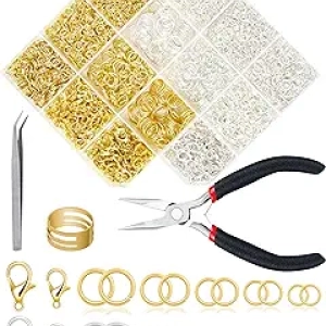 FIVEIZERO 2400PCS Jump Rings Kit - Complete Jewelry Making & Repair Supplies