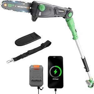 20V Cordless Pole Saw with Battery - 9.2FT Electric Chainsaw for Tree Trimming