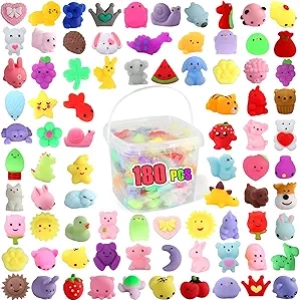 180 Pack Mini Squishy Toys - Kawaii Squishies Bulk for Kids & Stress Relief