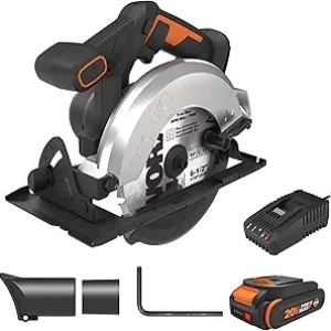 Worx 20V Cordless Circular Saw 6.5'' - Portable Cutting Power with Battery