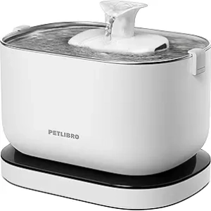 PETLIBRO Cordless Cat Water Fountain - Battery Operated Pet Fountain with Stainless Steel Tray