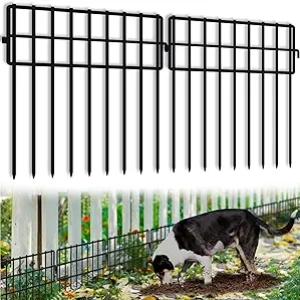 15ft No Dig Dog & Rabbit Fence - 15 Panels Animal Barrier Garden Edging