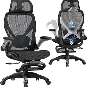 ELABEST X100 Ergonomic Mesh Office Chair with Footrest - Big & Tall Gaming & Executive Chair