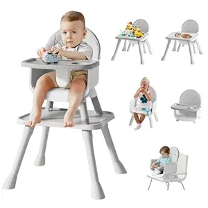 6-in-1 Convertible Baby High Chair & Learning Table - CPSIA Certified