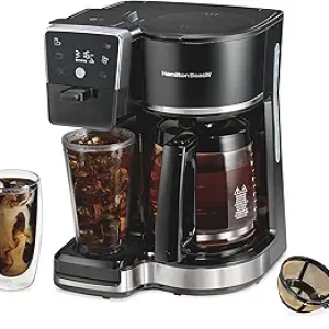 Hamilton Beach 2-Way 12 Cup Programmable Coffee Maker - Drip & Single Serve Iced Coffee Machine