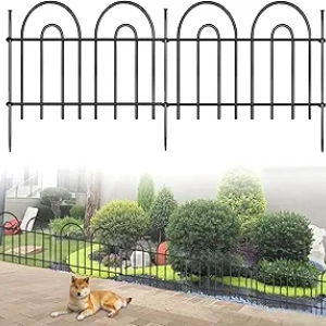 45ft No Dig Dog Fence - 32 Panel Arched Animal Barrier for Yard