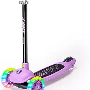 ZIFFY LED Light-Up 3 Wheel Scooter for Kids 3-5 | Adjustable Height Kick Scooter