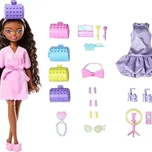 Barbie Dream GET Ready Brooklyn Fashion Doll with Hair Accessories & 15+ Looks