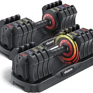 5-in-1 Adjustable Dumbbell Set 22.5lb - Quick Adjust Home Gym Weights