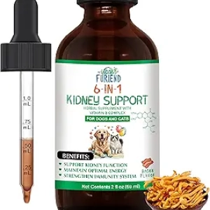 Veterinarian Formulated Kidney Support Liquid for Cats & Dogs | 6-in-1 Formula with Vitamin B Complex