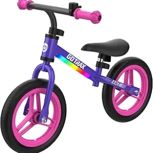 Gotrax KS12 12" Balance Bike for Toddlers 2-5 Years - LED Lights, Adjustable Seat